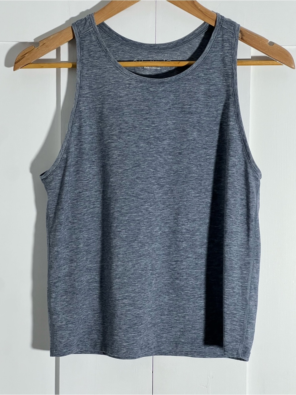 Outdoor Voices Charcoal Gray Heathered Space Dye Active Top